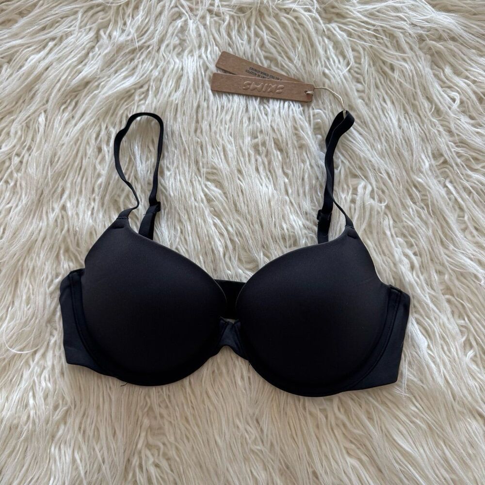 Skims Fits Everybody Push Up Demi Bra Onyx Size 32C